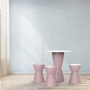 Ver imagem 2 de Conjunto Mesa Redonda 60x82cm 3 Banquetas Fit Grifit