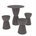 Ver imagem 1 de Conjunto Mesa Redonda 60x82cm 3 Banquetas Fit Grifit