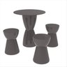 Conjunto Mesa Redonda 60x82cm 3 Banquetas Fit Grifit - 1