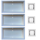 Ver imagem 3 de Kit 3 Nichos 3 Porta Papéis em Porcelanato Brancobpara Banheiro