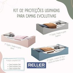Cama Evolutiva Luna Cinza Fosco com Proteção Lateral Usinada e Colchão D20 - Reller Móveis - 5