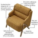 Ver imagem 4 de Poltrona Decorativa Madri Pes Madeira Linho Color Trend Tca 219 Moll