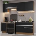 Ver imagem 1 de Armário de Cozinha Completa 240cm Rustic/Preto Glamy Madesa 07