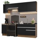 Ver imagem 3 de Armário de Cozinha Completa 240cm Rustic/Preto Glamy Madesa 07