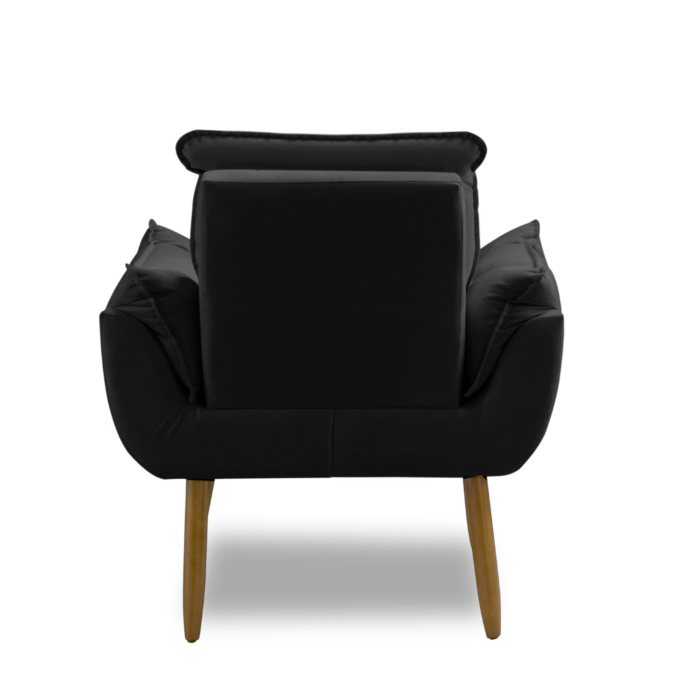 Poltrona Decorativa Opala Sala Suede Luxo - Arapongas Decor:preto - 5