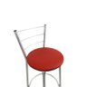 Kit 2 Banqueta Alta Prata Cozinha Gourmet Americana Balcão:vermelho - 3