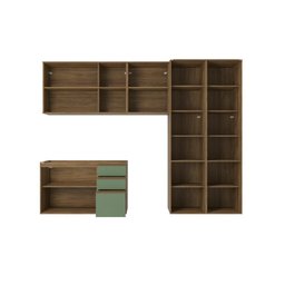 Lavanderia Modulada Kappesberg Celeste 5 Peças Nogueira/verde 280cm - 3