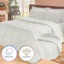 Ver imagem 2 de Jogo de Cama Queen com Edredom Lençol Fronha Função Cobre Leito e Cobertor