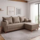 Ver imagem 1 de Sofá 3 Lugares Onix com Chaise Lado Direito 230cm em Veludo
