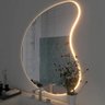 Espelho 60x40 com Led Amarelo Organico Forma Irregular com Bateria - 1