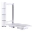 Ver imagem 1 de Cama Solteiro Articulável Vertical Dobrável com Estante Branca Mdp Vancouver Art In Móveis