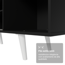 Ver imagem 6 de Rack para TV até 80 Polegadas 160cm com Pés Preto/Branco Torino Madesa