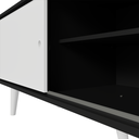 Ver mais imagens de Rack para TV até 80 Polegadas 160cm com Pés Preto/Branco Torino Madesa