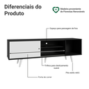 Ver imagem 4 de Rack para TV até 80 Polegadas 160cm com Pés Preto/Branco Torino Madesa
