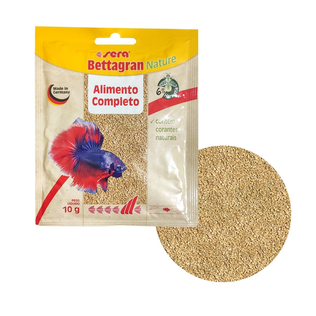 Ração Sera Bettagran Nature 10g para Peixes Betta de Raça | MadeiraMadeira