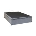 Ver imagem 2 de Cama Box Baú Viúva Chenille Chumbo - 120x203