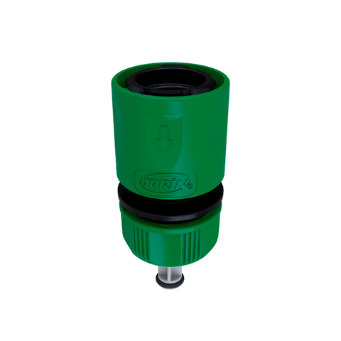 Engate Rápido com Stop 1/2" e 7/16" para Mangueira Cor Verde Durín