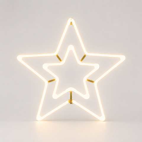 Estrela Neon Branco Quente 60cm -Global 15009