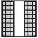 Ver imagem 1 de Porta de Correr Alumínio Preto Travessa 04 Folhas Maxx - 210x180cm