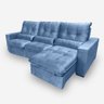 Sofá Atlanta 9 Lugares 4,10 metros Veludo - 06 Azul - 1