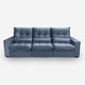 Sofá Atlanta 9 Lugares 4,10 metros Veludo - 06 Azul - 3