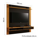 Ver imagem 5 de Painel Para TV Até 55 Polegadas 1,55m Condor Cedro / Preto