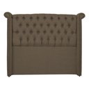 Ver imagem 1 de Cabeceira Estofada Sienna Para Cama Box Casal 140 Cm Linho Marrom - LM DECOR