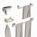 Ver imagem 3 de Kit Acessórios para Banheiro com Adesivo 5 Peças Branco Elg