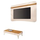 Ver imagem 1 de Painel Suspenso Armony Off White Cinamomo com Mesa de Centro Cadenza Off White Cinamomo - Hb Móveis
