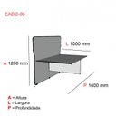 Ver imagem 3 de Complemento de Mesa Estação de Atendimento Dupla Maxxi Cinza