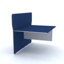 Ver imagem 1 de Complemento de Mesa Estação de Atendimento Dupla Maxxi Azul