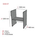 Ver imagem 2 de Mesa Estação de Atendimento Maxxi Azul