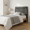 Ver imagem 5 de Cabeceira Monaco Cama Solteiro Moderna Cinza 90cm:Chumbo