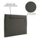 Ver imagem 3 de Cabeceira Monaco Cama Solteiro Moderna Cinza 90cm:Chumbo