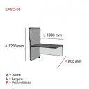 Ver imagem 2 de Complemento para Mesa Estação de Atendimento Simples Maxxi Cinza