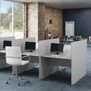 Ver imagem 3 de Complemento para Mesa Estação de Atendimento Simples Maxxi Cinza