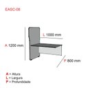 Ver imagem 2 de Complemento de Mesa Estação de Atendimento Maxxi Azul