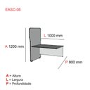 Ver imagem 2 de Complemento para Mesa Estação de Atendimento Simples EASC08 Preto