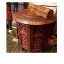 Ver imagem 3 de Mesa Indiana de Madeira Sextavada 45cm