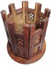 Ver imagem 2 de Mesa Indiana de Madeira Sextavada 45cm