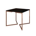 Ver imagem 1 de Mesa Jantar Industrial Preta Quadrada 90Cm Base Cobre V Cor: Preto