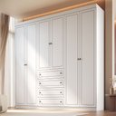 Ver imagem 1 de Guarda-Roupa Casal Domus 6 Portas 4 Gavetas Branco Fosco - Genialflex