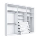 Ver imagem 3 de Guarda-Roupa Casal Domus 6 Portas 4 Gavetas Branco Fosco - Genialflex