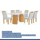 Ver imagem 7 de Conjunto Mesa Stella Ripada 170cm com 6 Cadeiras Stella Tampo Smart Plus com Vidro