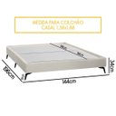 Ver imagem 4 de Base Cama Box Orgânica Japonesa Montreal para Colchão Casal 138x188 Bouclê Bege Claro