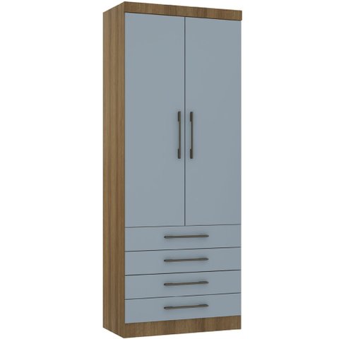Guarda Roupa Modulado 90cm 2 Portas e 4 Gavetas Paris Luciane Móveis