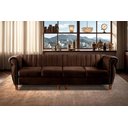 Ver imagem 1 de Sofá Realeza 4 Lugares Cor:veludo Marrom 260