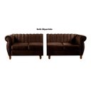 Ver imagem 4 de Sofá Realeza 4 Lugares Cor:veludo Marrom 260
