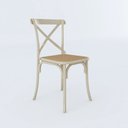 Ver imagem 2 de Kit 6 Cadeiras Cross Katrina X em Aço para Mesa Sala Cozinha Assento Bege - Off White/bege