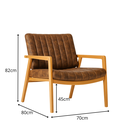 Ver imagem 3 de Conjunto 2 Poltronas Milano para Área ou Varanda Gourmet Estofada Pés em Madeira Maciça Decorativa S